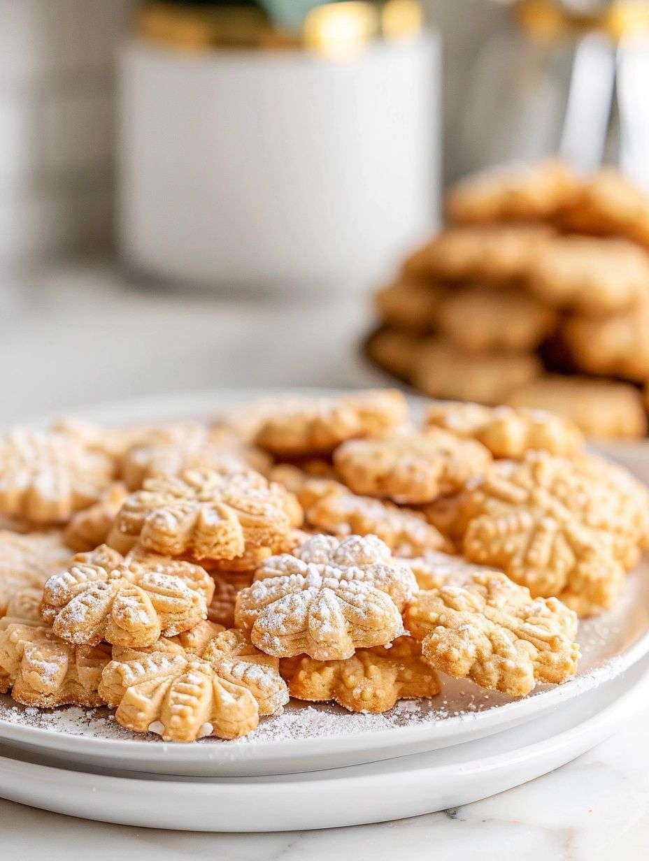 Canistrelli cookies on white plate