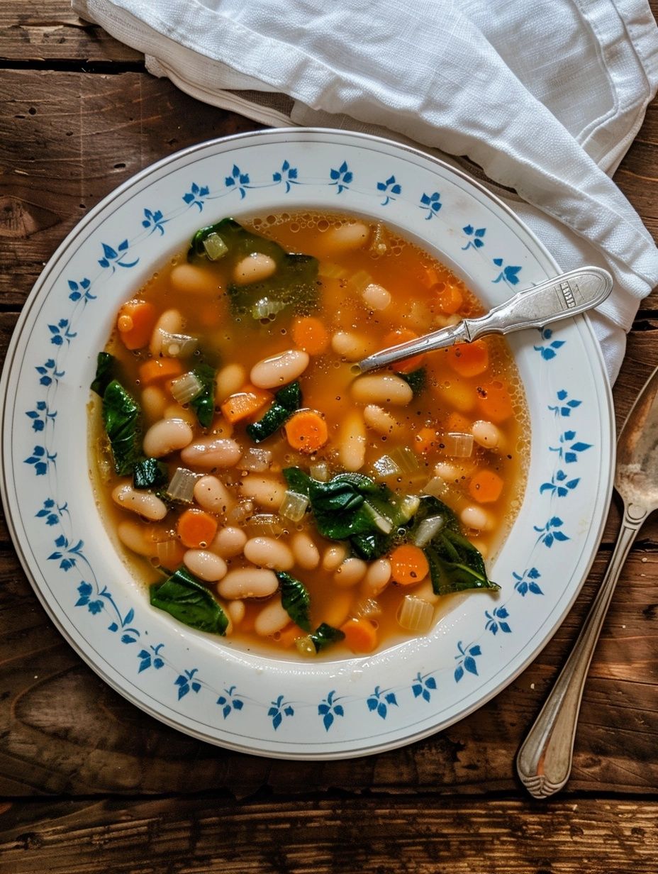 Corsican minestra soup with white beans