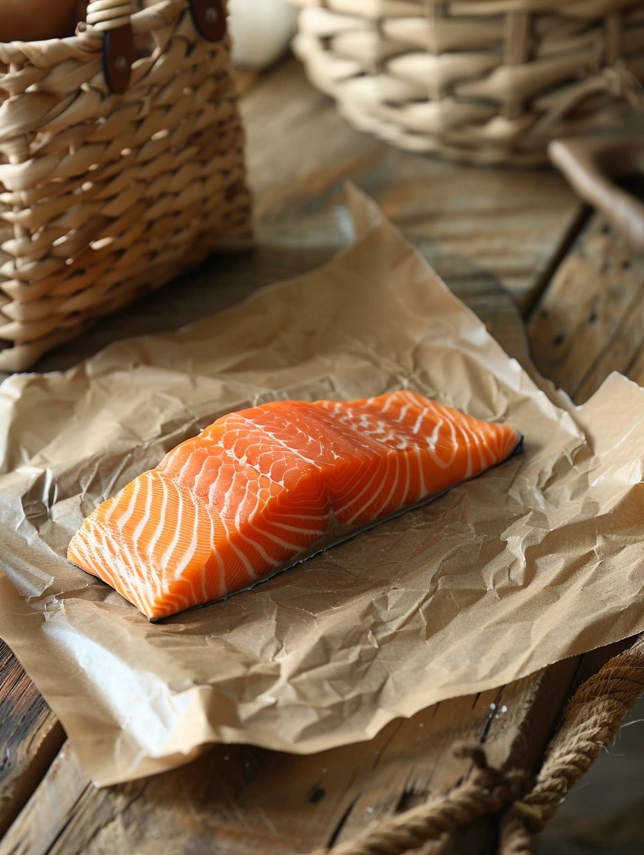 Seafood Enjoyed in France Cut of Salmon