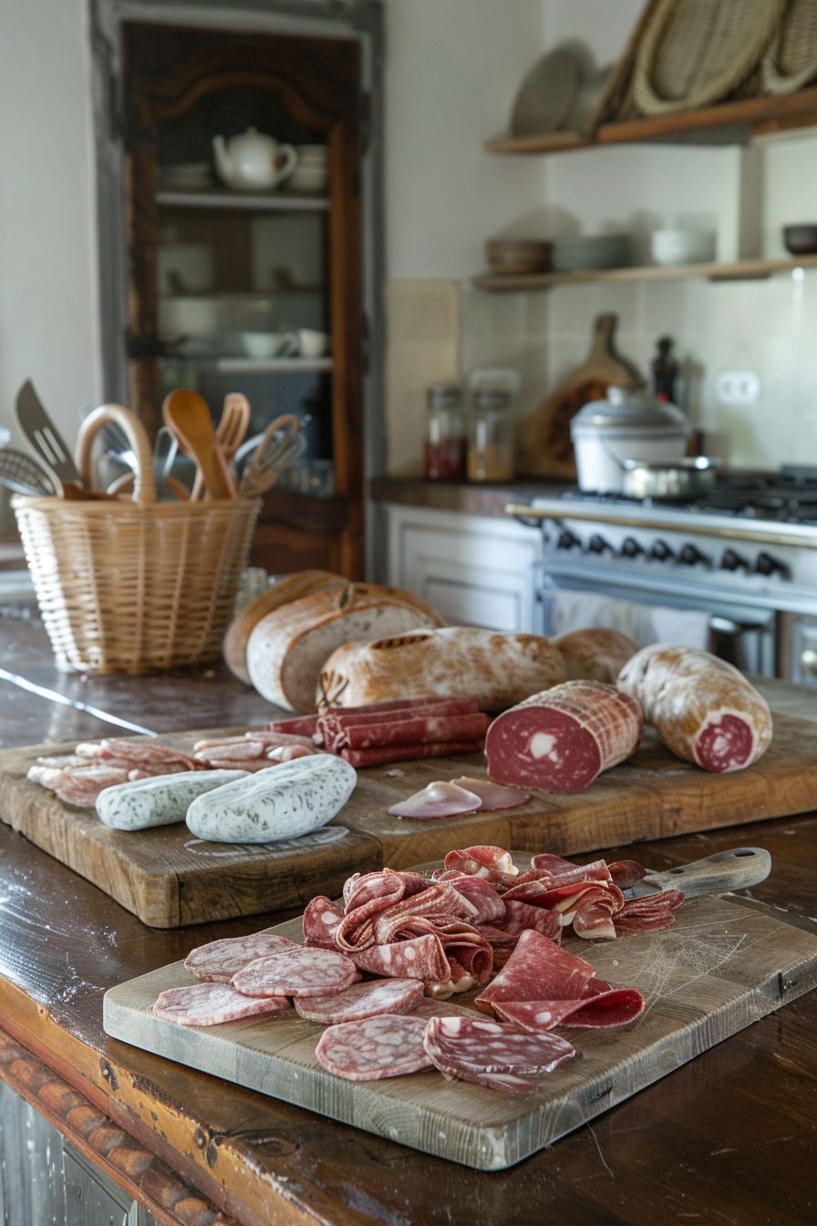 French meats fresh from the farmer's market Charcuterie ideas