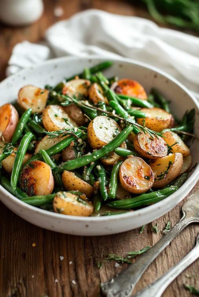 French Spring Dishes Potato and Green Bean Salad