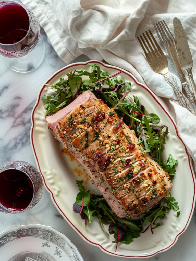 Best French Pork Recipes   Herbs de Provence Encrusted Pork Tenderloin